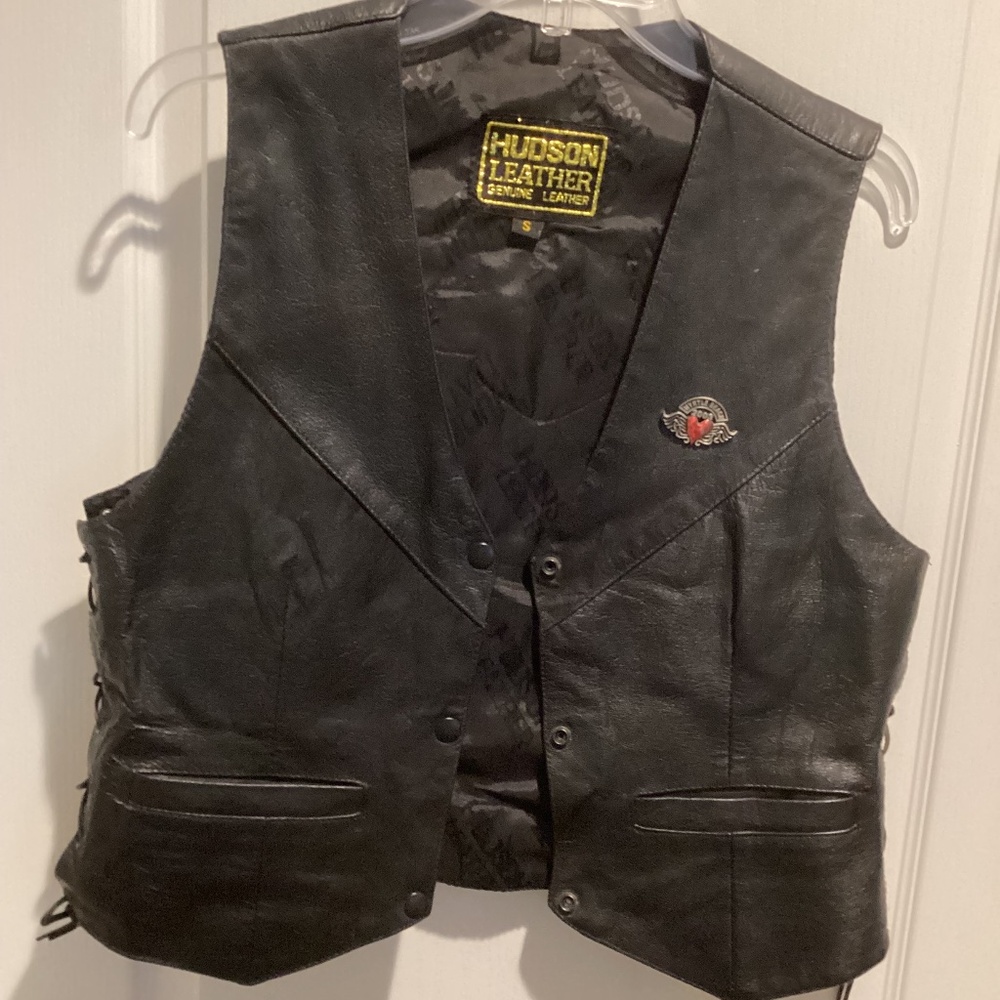 Women’s HUDSON LEATHER Black Vest - Size Small